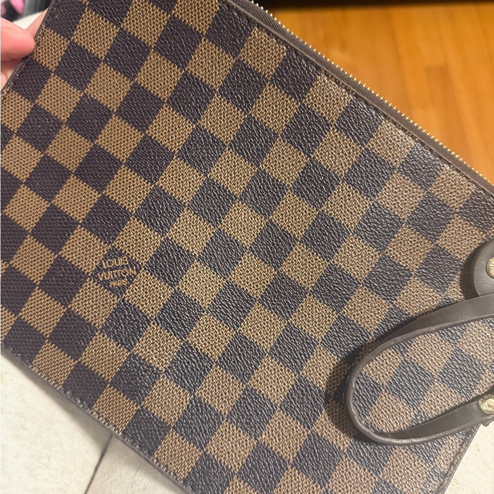 Brown and Black inspired Checkered Pouch